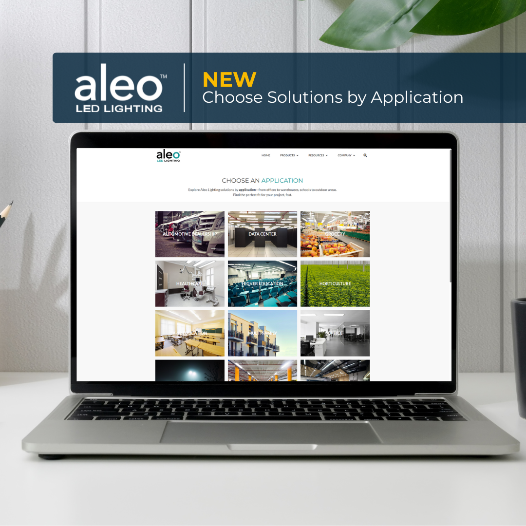 Website Update: Explore Solutions by Application | Aleo Lighting + Controls